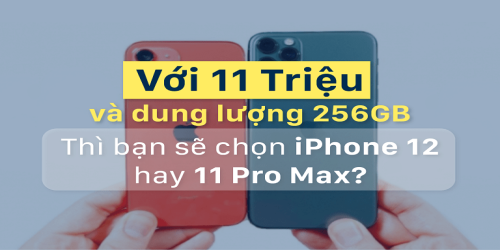Với 11 triệu dung lượng 256GB chọn iPhone 12 hay 11 Pro Max?