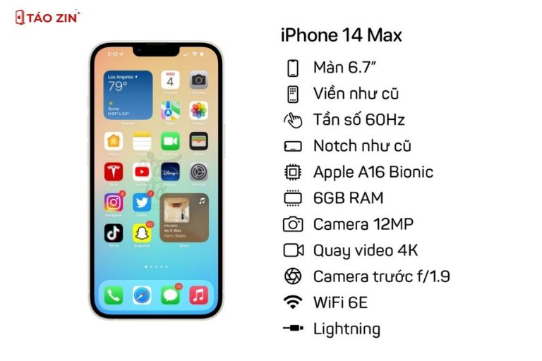 Cấu hình iPhone 14 Max