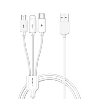 Cáp Pisen 3 trong 1 (Lightning + Micro + USB-C)
