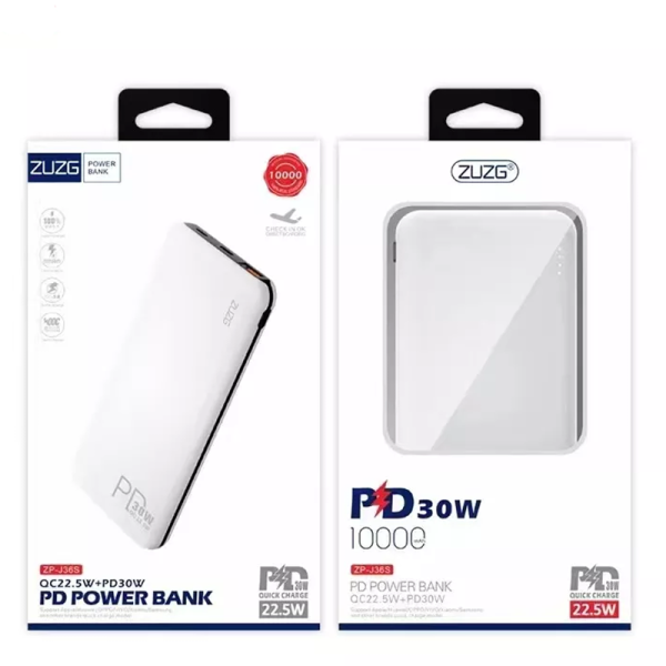 Sạc Dự Phòng ZUZG 10.000mAh PD 30W J36S